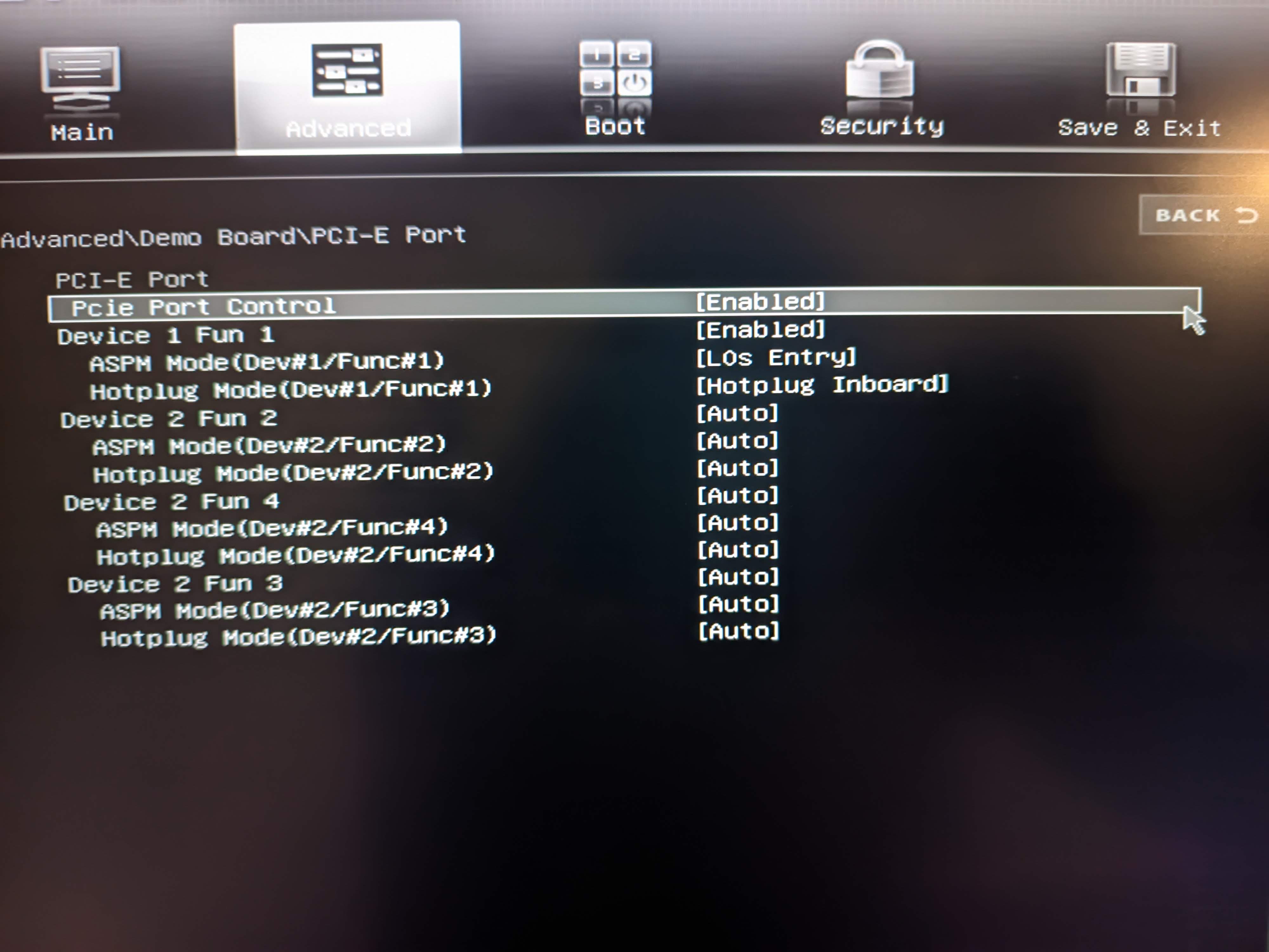 Second Group of Settings